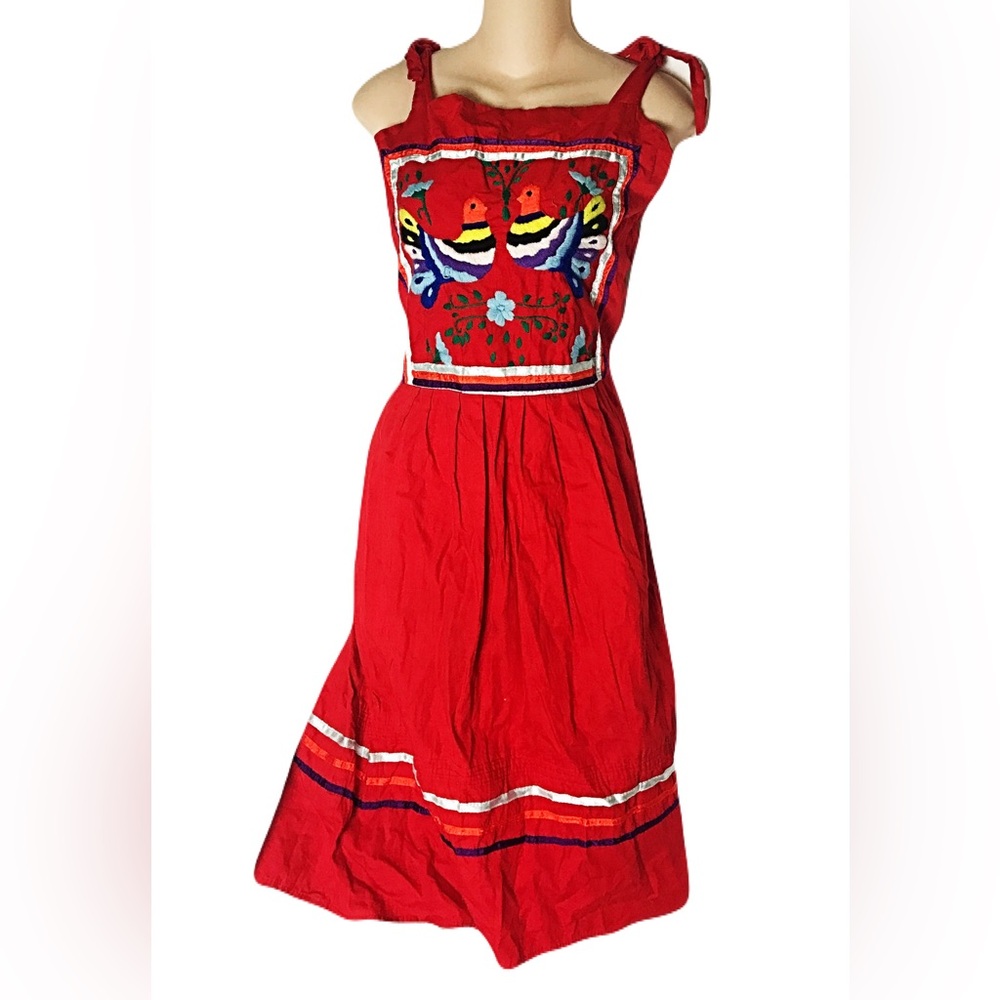 Red Sundress with 2 birds